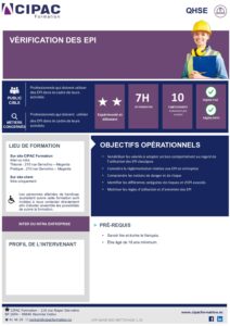 QHSE-Vérification des EPI-1 jours